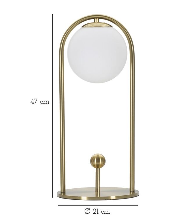 Mauro Ferretti TAFELLAMP GLAMY ARC -A- CM Ø 21X47 - 171243000A