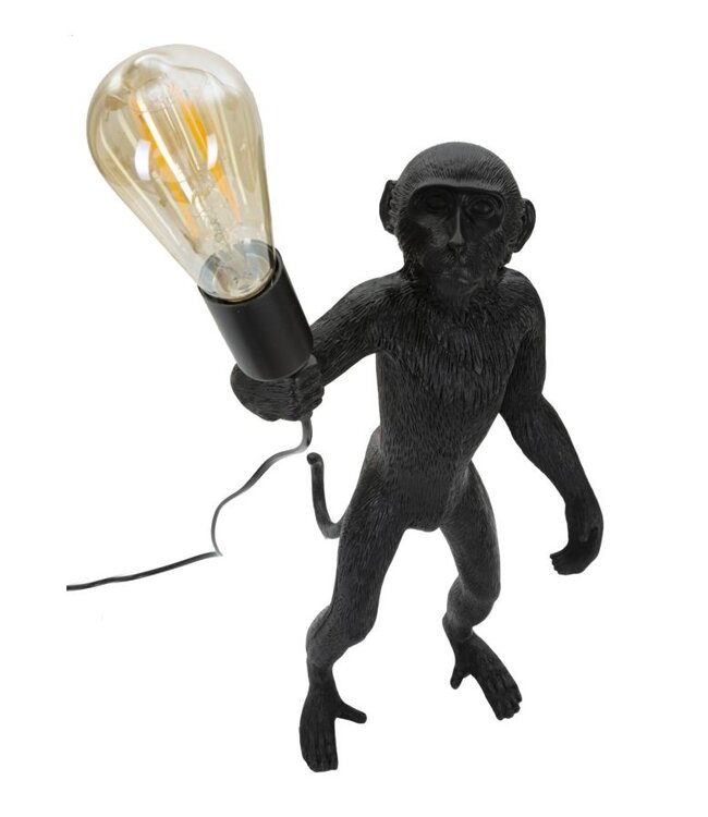 Mauro Ferretti TAFELLAMP AAP ZWART CM Ø 26X34X55