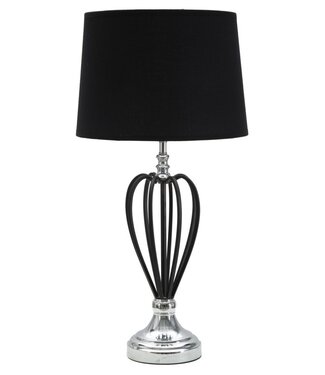 Mauro Ferretti TAFELLAMP DONKERZILVER CM Ø 28X56