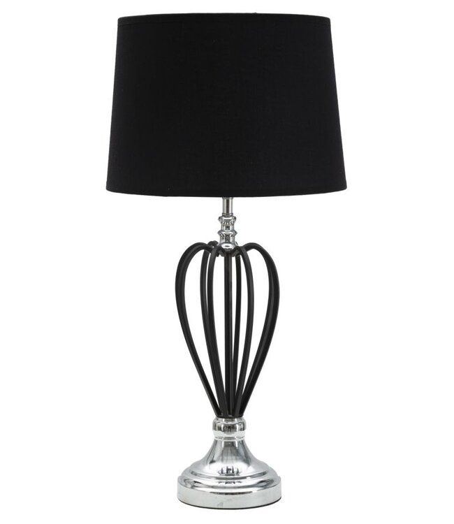 Mauro Ferretti TAFELLAMP DONKERZILVER CM Ø 28X56