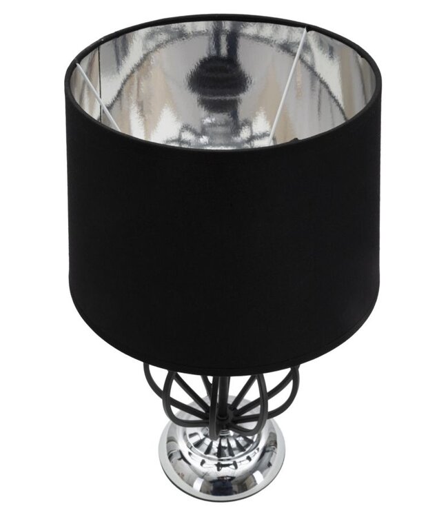 Mauro Ferretti TAFELLAMP DONKERZILVER CM Ø28X44,5