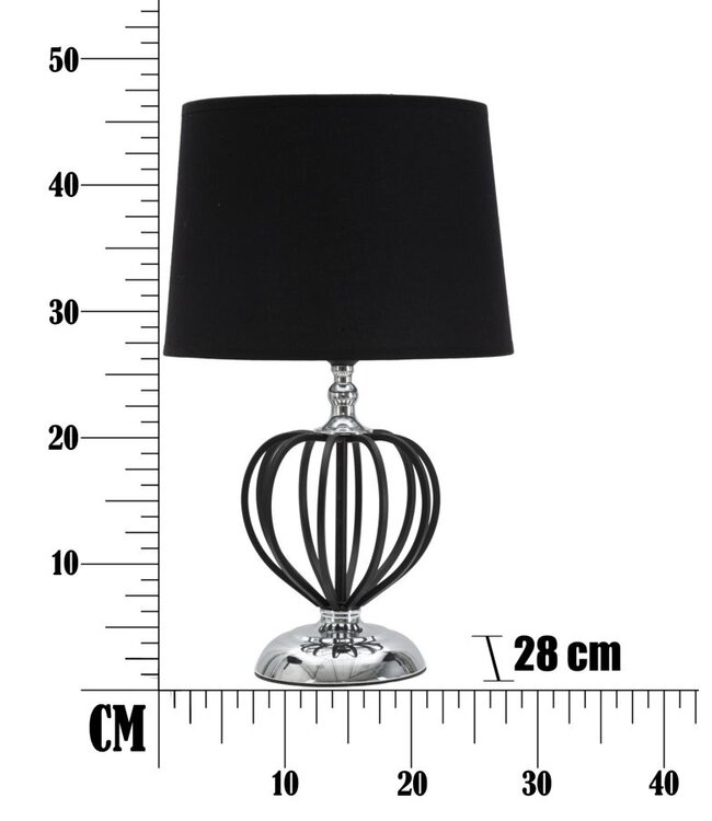Mauro Ferretti TAFELLAMP DONKERZILVER CM Ø28X44,5 - 1711490003