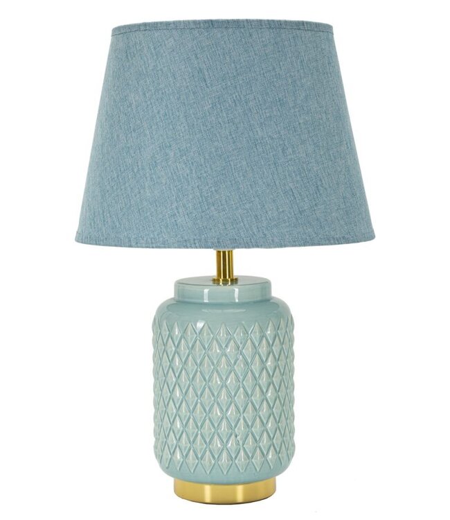 Mauro Ferretti TAFELLAMP VIERKANT TURQUOISE CM Ø 28X44