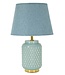 Mauro Ferretti TAFELLAMP VIERKANT TURQUOISE CM Ø 28X44