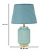 Mauro Ferretti TAFELLAMP VIERKANT TURQUOISE CM Ø 28X44