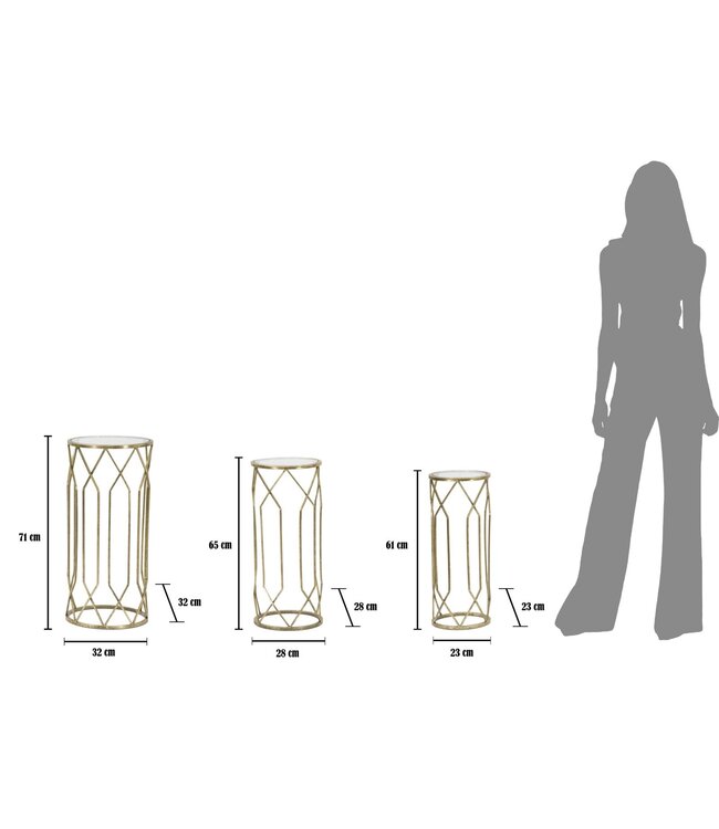 Mauro Ferretti TELEFOONHOUDER TUNISI TRIS CM Ø 32X71-28X65-23X61