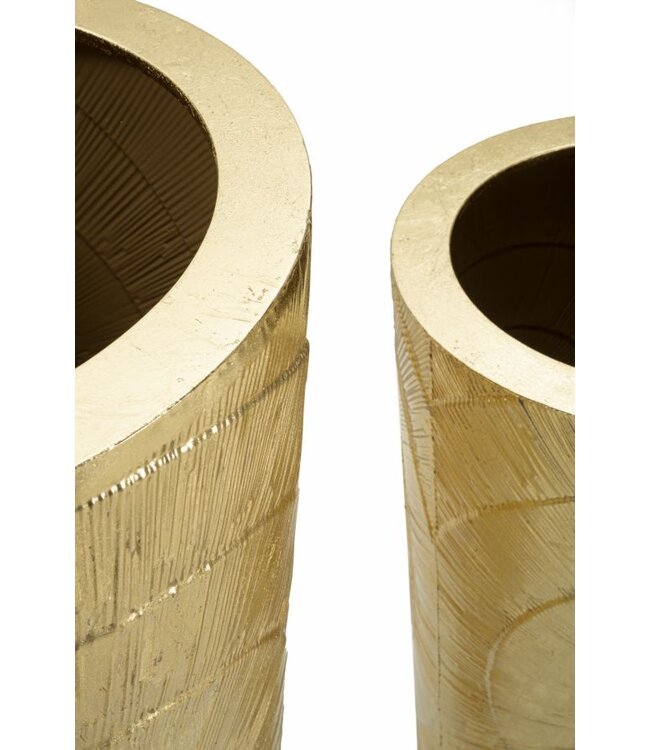 Mauro Ferretti VAASHOUDER GOLDELY SET 3 STUKS CM Ø 50,8X114,9-40X92,7-29,8X70,5