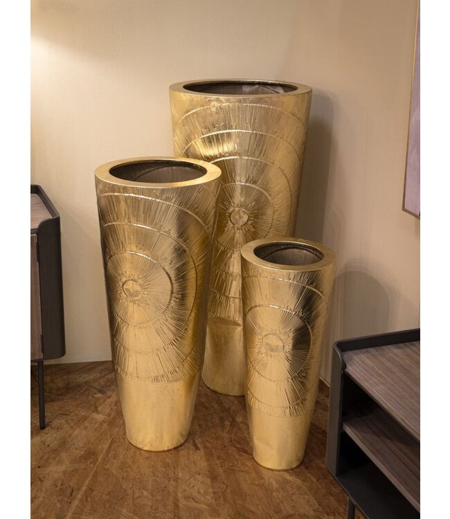 Mauro Ferretti VAASHOUDER GOLDELY SET 3 STUKS CM Ø 50,8X114,9-40X92,7-29,8X70,5