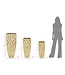 Mauro Ferretti VAASHOUDER GLODY SET 3 STUKS CM 38X38X94-30,5X30,5X76-<br />
23x23x63