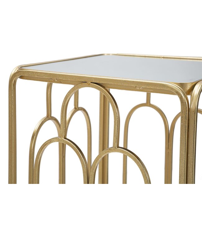 Mauro Ferretti PLANTENHOUDER ARTY SET 2 STUKS CM <br />
34X34X70-29X29X60