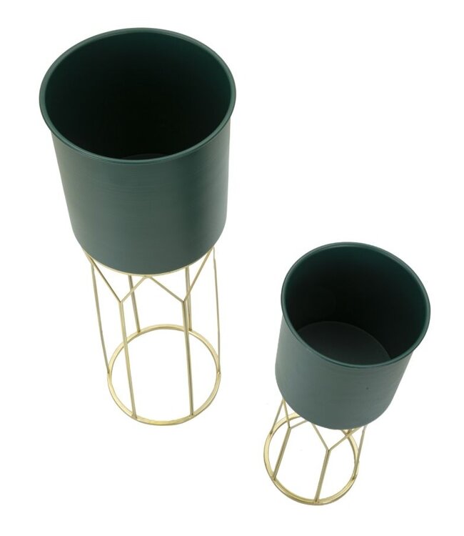 Mauro Ferretti VAASHOUDER GRENT STAND SET 2 STUKS CM Ø 23X70-19X50