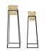 Mauro Ferretti VAAS OUDERE VIERKANTE SET 2 STUKS CM Ø 23X70-20X60
