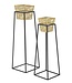 Mauro Ferretti VAAS OUDERE VIERKANTE SET 2 STUKS CM Ø 23X70-20X60