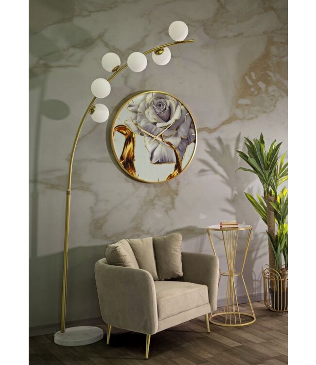 Mauro Ferretti VLOERLAMP GLAMY ARC 6 LUCI CM 130X45X220-246