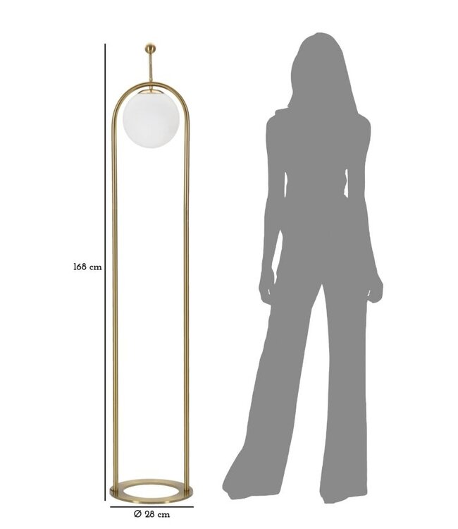 Mauro Ferretti VLOERLAMP GLAMY ARC Ø 28X168