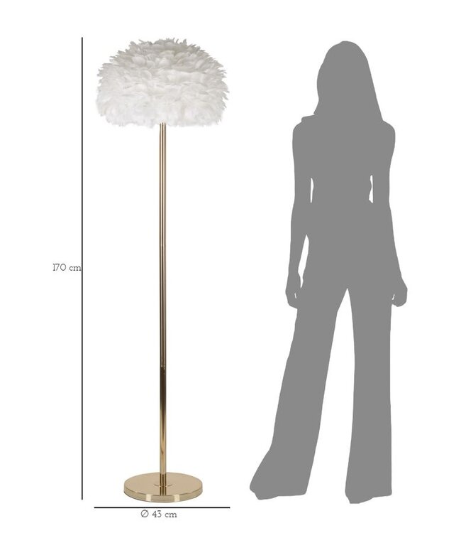 Mauro Ferretti VLOERLAMP VEREN SLANK WIT CM Ø 43X170