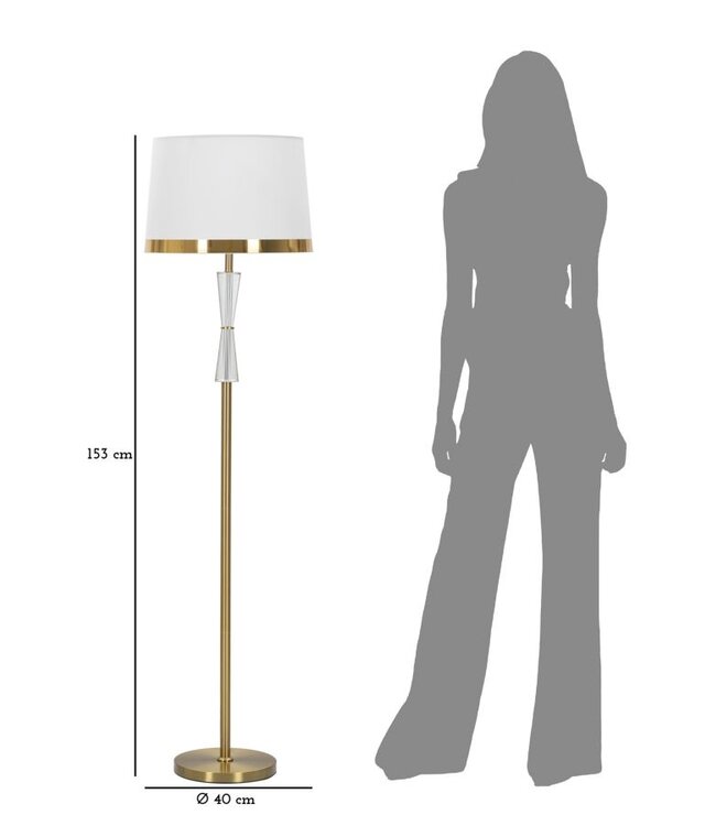 Mauro Ferretti VLOERLAMP CRISTAL CM Ø 40X153