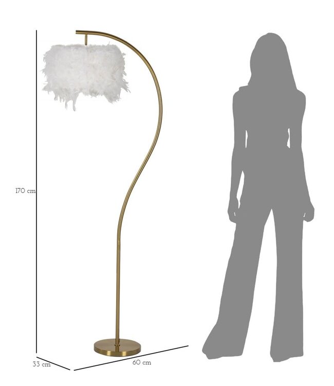 Mauro Ferretti VLOERLAMP SEMI BOOG CM 60X33X170