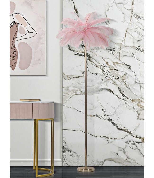 Mauro Ferretti VLOERLAMP PALM ROZE CM Ø 55X160