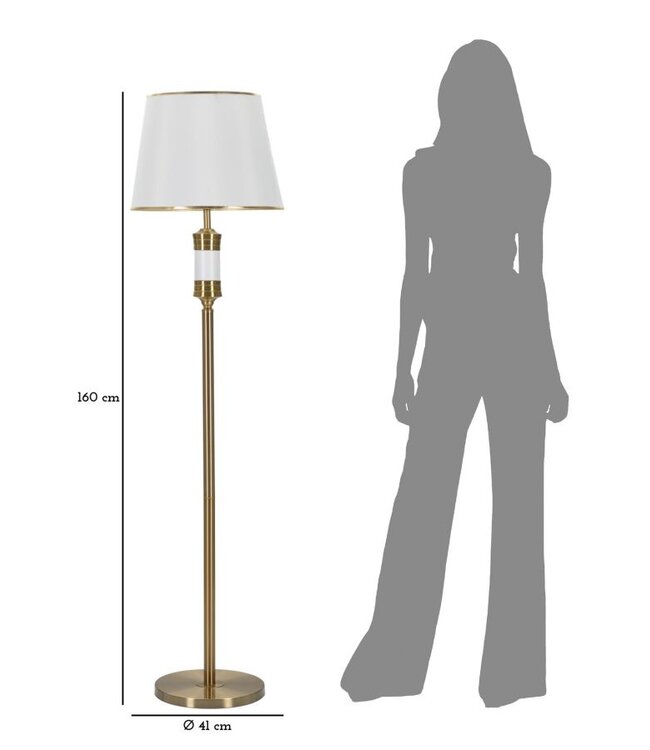 Mauro Ferretti VLOERLAMP WIT CM Ø 41X160