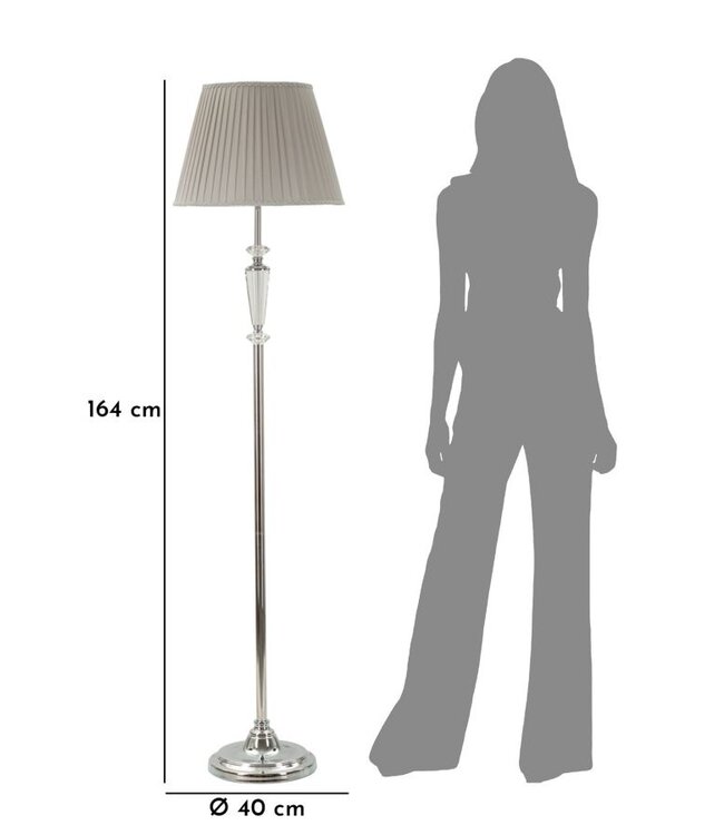 Mauro Ferretti VLOERLAMP ZILVERACHTIG CM .....