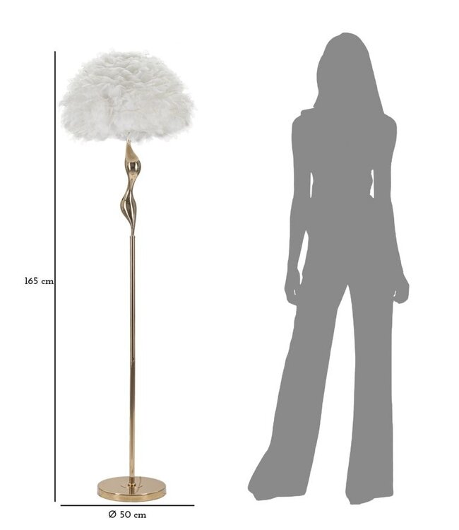 Mauro Ferretti VLOERLAMP SLANK WIT CM Ø 50X165