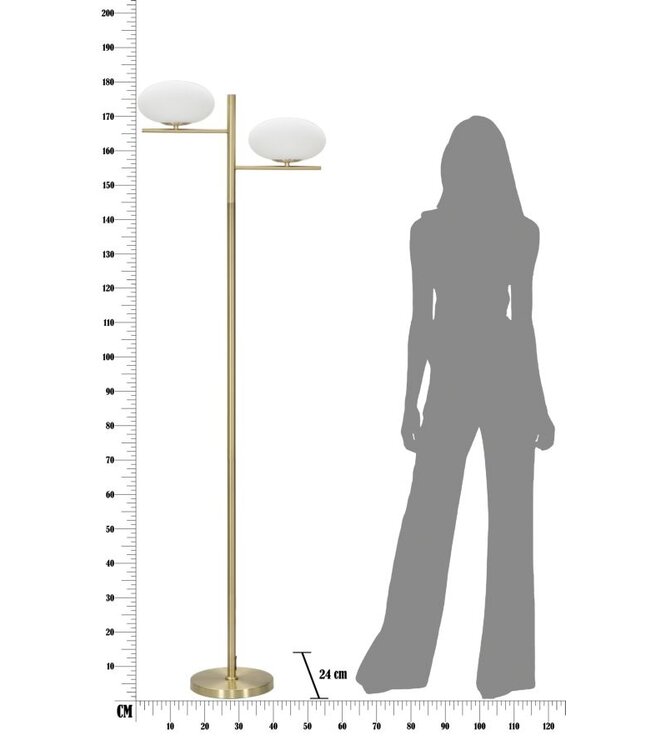 Mauro Ferretti VLOERLAMP OVAAL GLAMY CM 51x24x180