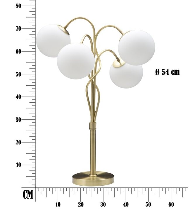 Mauro Ferretti TAFELLAMP GLIMY 4 LICHTS CM Ø 53X74 - 1711120003