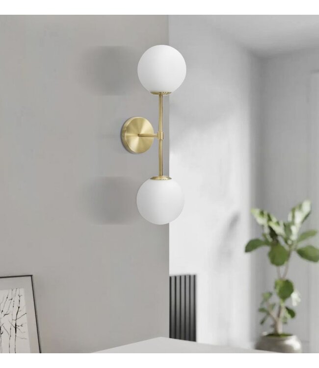 Mauro Ferretti WANDLAMP GLAMY DOPPIA CM 15x21x55 - 1711340000