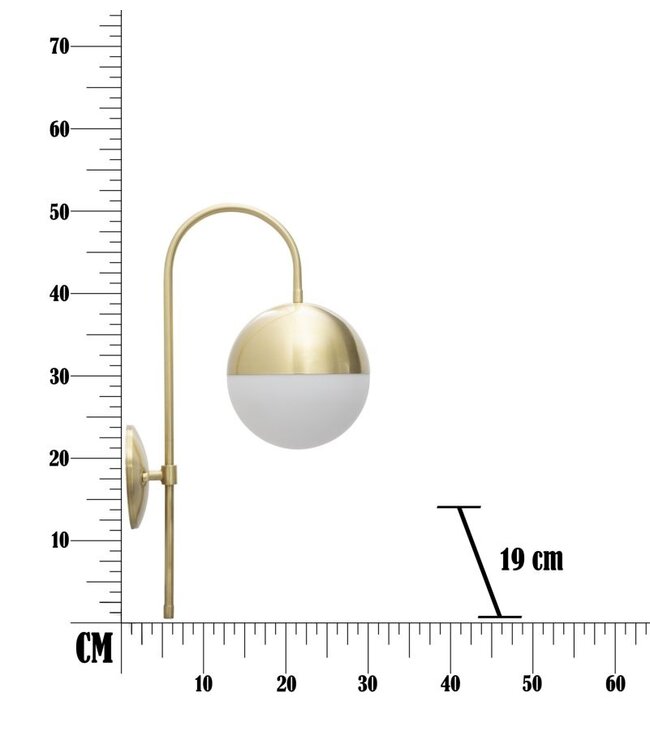 Mauro Ferretti WANDLAMP GLAMY STREET CM 19x31x51
