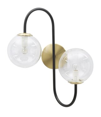 Mauro Ferretti WANDLAMP IJZER ZWART CM 36x24x45
