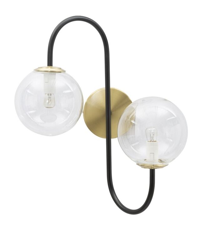 Mauro Ferretti WANDLAMP IJZER ZWART CM 36x24x45