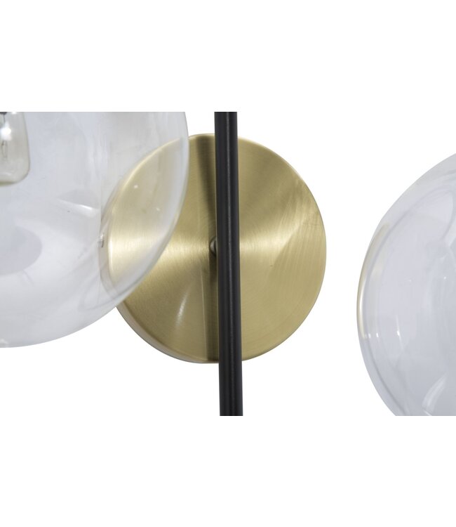 Mauro Ferretti WANDLAMP IJZER ZWART CM 36x24x45