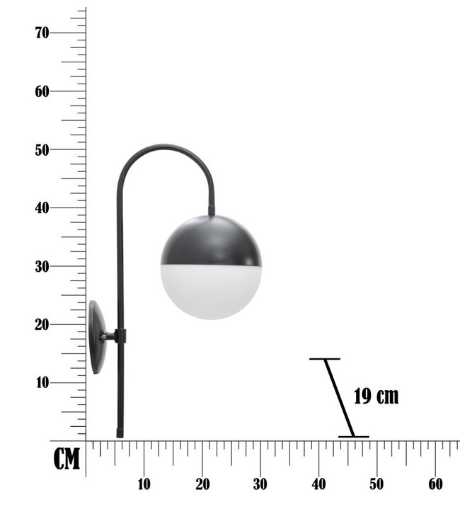 Mauro Ferretti WANDLAMP DARKY STREET CM 19x31x51