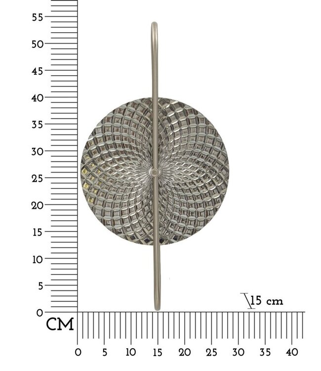 Mauro Ferretti WANDLAMP ZILVERKLEURIG CM 28X15X54