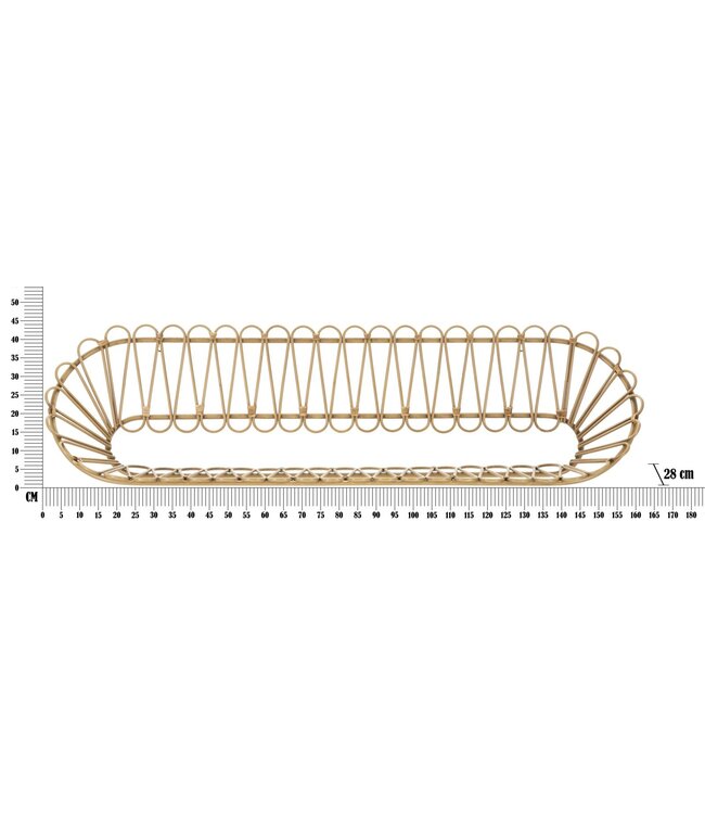 Mauro Ferretti WANDPLANK PANAMA CM 162X28X43,5