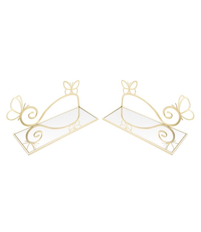 Mauro Ferretti BEDKAST ZIJKANT VLINDER SET 2 STUKS CM 41,5X18X21