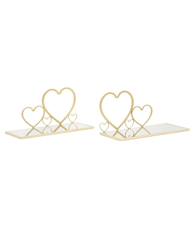 Mauro Ferretti BEDKAST SIDE HARTJES SET 2 STUKS CM 41,5X18X21