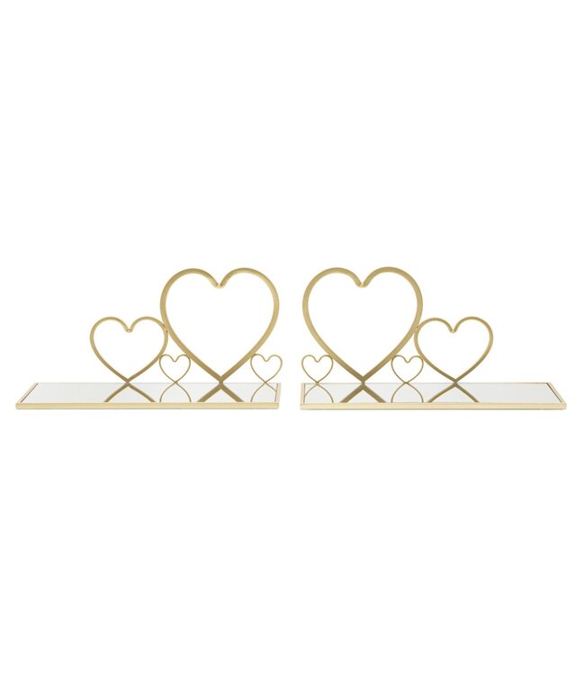 Mauro Ferretti BEDKAST SIDE HARTJES SET 2 STUKS CM 41,5X18X21