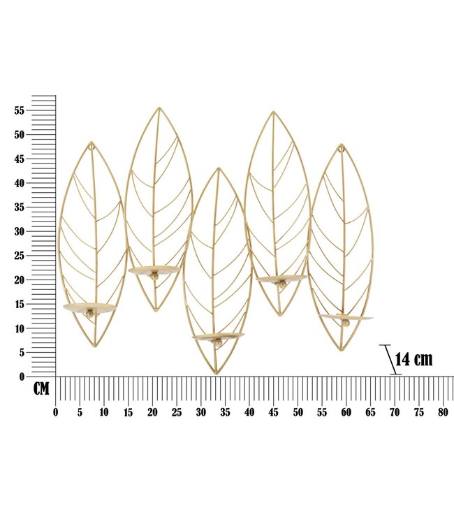 Mauro Ferretti WAND KANDELAAR BLAD CM 66X14X56