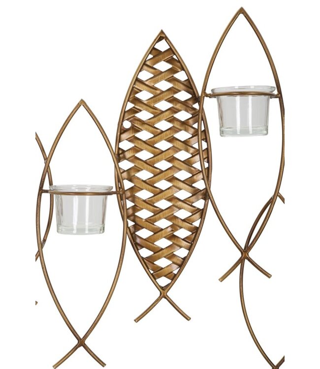 Mauro Ferretti VIS MUUR KANDELAAR CM 66X9X40,5