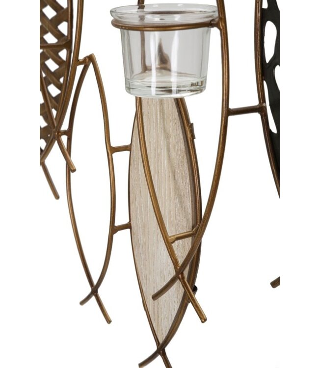 Mauro Ferretti VIS MUUR KANDELAAR CM 66X9X40,5