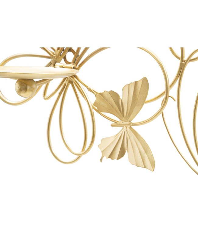 Mauro Ferretti WAND KANDELAAR VLINDERS CM 61X12X34