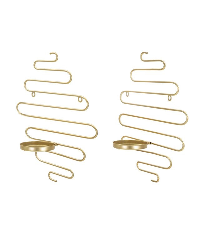 Mauro Ferretti ALID WAND KANDELAAR SET 2 STUKS CM 33X10X34