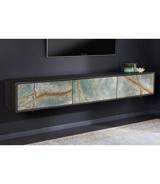 Invicta Interior Massief houten TV-lowboard MOUNTAIN SOUL 160cm hangend echt natuursteen acacia - 43482