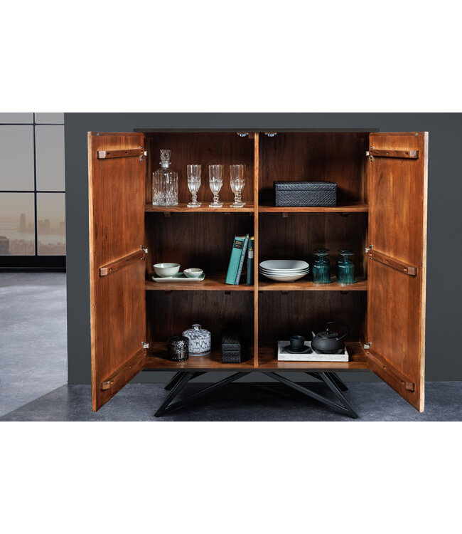 Invicta Interior Massief houten dressoir MOUNTAIN SOUL 120 cm kast van echt natuursteen acacia - 43794