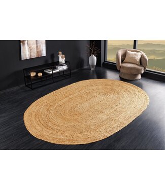Invicta Interior Ovaal vloerkleed PURE NATURE 230x160cm jute handgeweven platweef - 44436