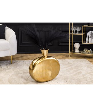 Invicta Interior Handgemaakte vaas ORIENT L 50cm goud metaal gehamerd design - 44866
