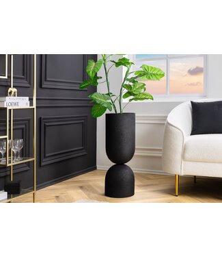 Invicta Interior Moderne vaas SANDGLASS XL 70cm zwart ijzer handgemaakt omkeerbaar - 44869