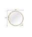 Invicta Interior Ronde wandspiegel ABSTRACT 55cm goud metaal handgemaakt - 46099